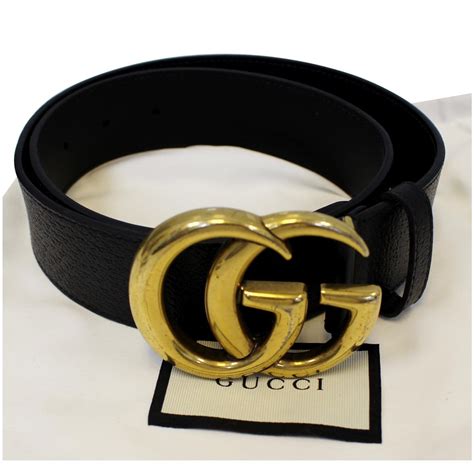 black leather Gucci belt